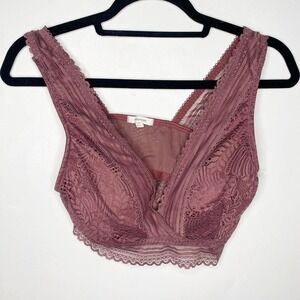 Maurices Sz M Women Halter bralette Wine Red/purple Padded
